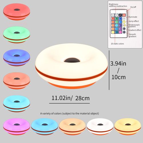 Bauhaus Lampe De Table Prise Usb Chambre Lampe De Chevet Salon Salle À Manger Décoration Beignet Lumière Ambiante - Type Ttq Rgb Xb White