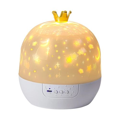 Veilleuse Pour Enfants 360 ° Projecteur Rotatif De Veilleuse Pour Bébé,Projecteur De Lumière D'étoile Pour Chambre À Coucher,Projecteur De Plafond,Cadeaux Spatiaux Pour Enfants - Type White