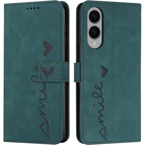 Coque Pour Samsung Galaxy S25 Edge, Étui Housse En Cuir Pu Samsung Galaxy S25 Edge, Magnetique Flip [Pochette De Portefeuille] Etui De Protection(Vert)