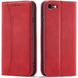 Coque Pour Iphone Se 2020/Iphone 8/Iphone 7 (4,7 Pouces), Pu Cuir Portefeuille Housse Flip Pochette Étui À Rabat Case Avec Antichoc Tpu Housse [Emplacements Cartes] [Fonction Support] (Rouge)