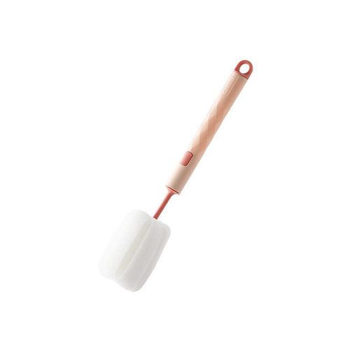 Brosse À Biberon Éponge Douce,Bouteille D'eau,Tasse En Verre,Outil De Nettoyage De Lavage,Épurateur Avec Poignée,Outil De Nettoyage De Cuisine - Type Rose