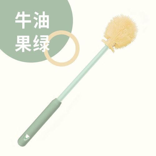 Brosse À Bouteille En Silicone Pour Livres,Artefact Équipé D'un Long Manche,Tasse,Sucette - Type Avocado Green