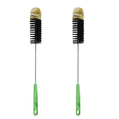 Brosse À Biberon À Long Manche,Brosse De Nettoyage De Biberon,Nettoyeur De Gobelets En Verre De Vin,Nettoyage De Cuisine,Brosses À Poils Naturels,Gommage - Type 2pcs