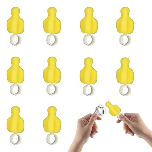 Éponge nettoyante pour mamelon doux,paquet de 10 pièces,récipient à lait,Kit de biberons pour nouveau-né,fournitures pour bébé,nettoyeur de tétine,brosse - Type 10Pcs