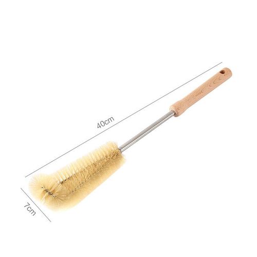 Brosse À Biberon À Long Manche En Bois,Brosses De Nettoyage De Sucettes Pour Bébé,Nettoyeur De Biberons Pour Nourrissons,Outils De Nettoyage Ménager De Cuisine - Type 40cm Length #A
