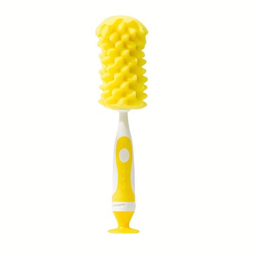 Brosse À Biberon Éponge 2 En 1 Avec Brosse À Tétons Et Tasse Unique En S,Brosse À Biberon Au Toucher Doux,Brosse De Nettoyage Multifonctionnelle - Type Yellow