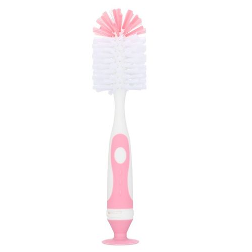 Brosses À Biberon En Nylon 2 En 1,Avec Support À Ventouse,Brosse De Nettoyage De Tasse,Outils De Nettoyage De Biberon En Nylon - Type Pink