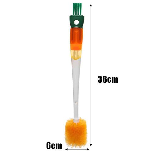 Brosse À Biberon En Silicone 5 En 1,Poils En Nylon,Trou De Suspension,Manche Long,Rotatif À 360 Degrés,Tasse De Sucette Pour Bébé,Outil De Brosse De Nettoyage - Type Yellow