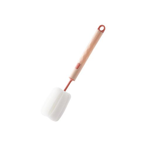Éponge Amovible Biberon Tasse Brosse Longue Poignée Bouteille De Verre Lavage Nettoyage Brosses Nettoyant Goupillon Escova De Garrafa - Type Pink