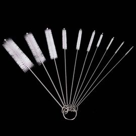 Ensemble De 10 Brosses À Cheveux Souples En Acier Inoxydable,Tube À Essai,Brosse À Biberon Multifonctionnelle,Ensemble D'outils De Nettoyage Ménager - Type White