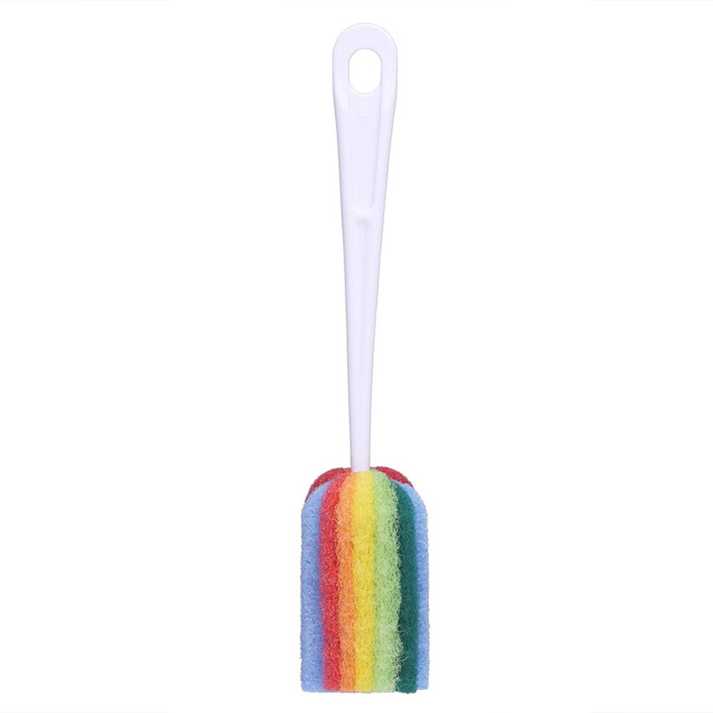 Éponge de lavage pour verre,bouteille d'eau amovible,tasse,brosse à récurer avec poignée,ustensiles pour livres - Type Rainbow