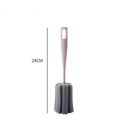 Brosse Pour Biberon D'allaitement Pour Bébé,Éponge Douce Pour Bouteille D'eau,Tasse En Verre,Articles De Nettoyage De Lavage,Manche Court Et Long Disponible - Type 24cm Pink