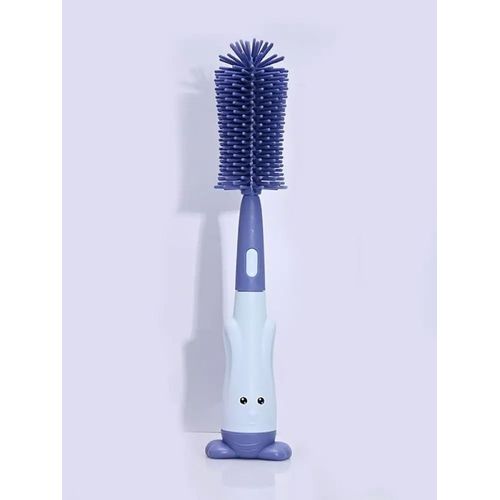 Brosse À Bouteille,Tasse À Thé,Brosse Sur Pied Multifonctionnelle,Ensemble De Brosses À Tétons En Silicone De Qualité Alimentaire,Brosse À Tasses,Brosse À Paille Trois En Un Spon - Type Blue #A