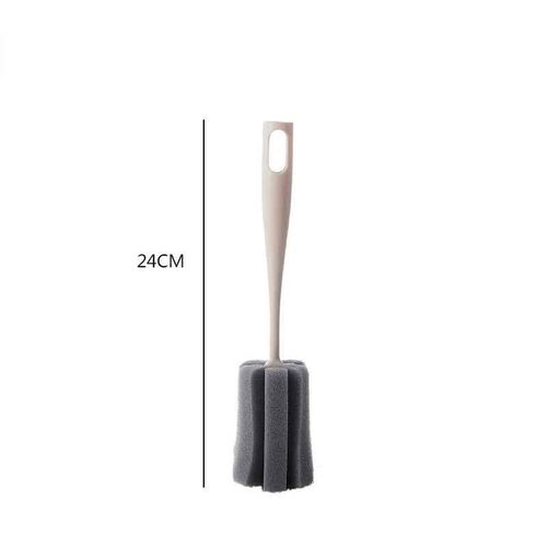 Brosse Pour Biberon D'allaitement Pour Bébé,Éponge Douce Pour Bouteille D'eau,Tasse En Verre,Articles De Nettoyage De Lavage,Manche Court Et Long Disponible - Type 24cm Beige