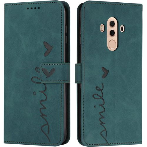 Coque Pour Huawei Mate 10 Pro, Étui Housse En Cuir Pu Premium Huawei Mate 10 Pro, Magnetique Flip [Pochette De Portefeuille], Etui De Protection Pour Huawei Mate 10 Pro (Vert)