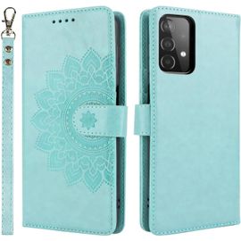Etui Coque Pour Samsung Galaxy A52/A52s 5g Protection Housse En Premium Cuir Pu Pochette Rabat Clapet Case Porte Carte Magnétique Samsung A52/A52s Etui Portefeuille - Vert