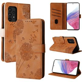 Coque Samsung Galaxy A53 5g Pissenlit Housse En Cuir Pu Samsung Galaxy A53 5g Étui À Fermeture Magnétique Portefeuille Étui À Rabat Pour Samsung Galaxy A53 5g Brun