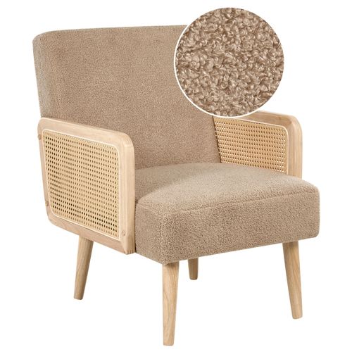 Fauteuil Hojby Bouclé Beige Sable