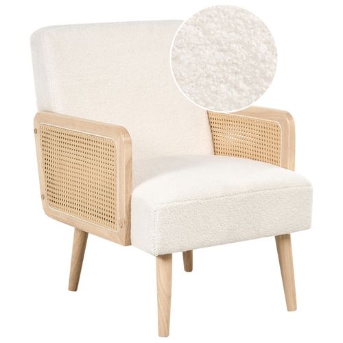 Fauteuil Hojby Bouclé Beige Clair