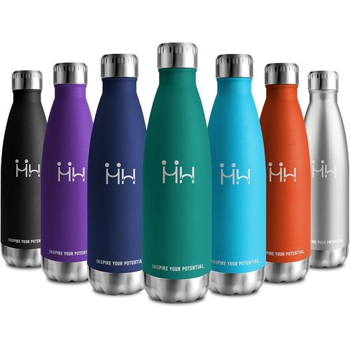 Bouteille Isotherme 500ml, Sans Bpa, Gourde Isotherme , Anti Fuite, Bouteille D'eau Acier Inoxydable À Double Paroi, Pour École, Bureau, Sport, Yoga, Outdoor, Facile À Transporter
