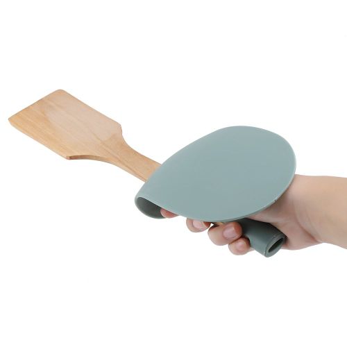 Hjlian Spatule Universelle Anti-Eclaboussures D'huile, Protection Des Mains, Ustensiles De Cuisine Utiles (Vert)