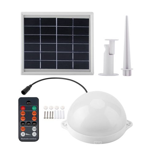 Hjlian Projecteur Solaire 6 V 3 W 24 Led Etanche Pour Jardin Et Allee Avec Telecommande