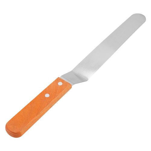 Hjlian Spatule En Acier Inoxydable Avec Manche En Bois Pour Gateau, Pain, Creme, Outil De Cuisson Plus Lisse (2#)