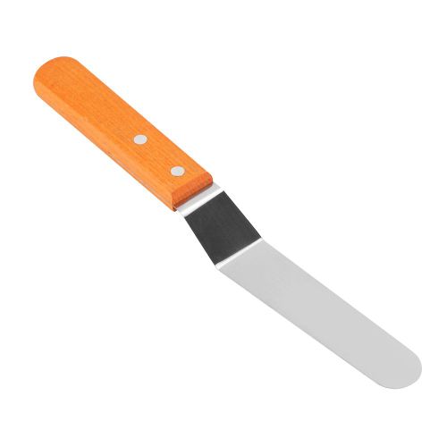 Hjlian Spatule En Acier Inoxydable Avec Manche En Bois Pour Gateau, Pain, Creme, Outil De Cuisson Plus Lisse (1#)
