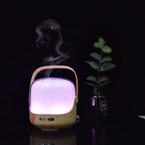 Hjlian Humidificateur D'air Aromatique 7 Couleurs, Diffuseur D'air, Purificateur D'air, Atomiseur, Rafraichisseur D'air, Lumiere En Bois