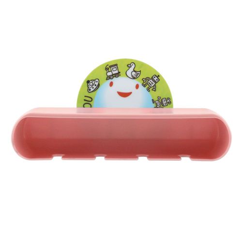 HJLIAN Porte-brosse a dents mural en plastique ABS a 4 positions pour salle de bain (rose)