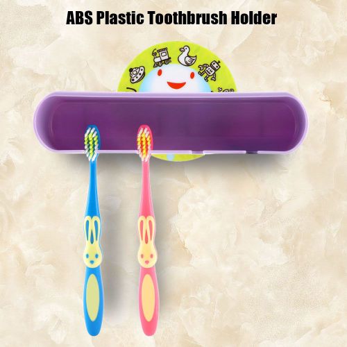 HJLIAN Support mural pour brosse a dents en plastique ABS a 4 positions (violet)