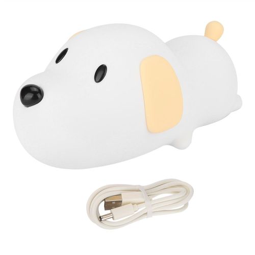 Hjlian Lampe De Lecture Led Rechargeable Multicolore En Silicone En Forme De Chien Mignon