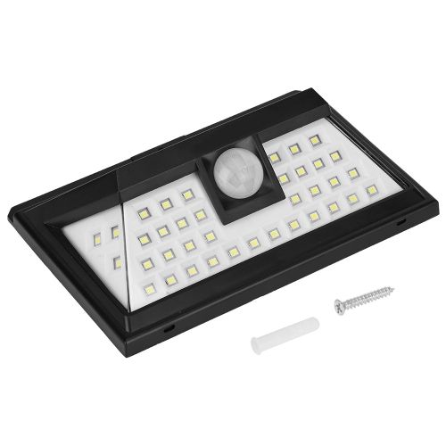 Hjlian Lampe Solaire D'exterieur Etanche A 40 Led Avec Detecteur De Mouvement Pour Jardin, Cour Et Terrasse