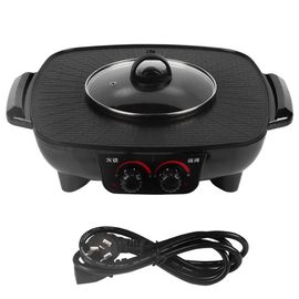 HJLIAN Poele electrique 2 en 1 1200 W, marmite, barbecue, friture, cuisson, gril, cuisine