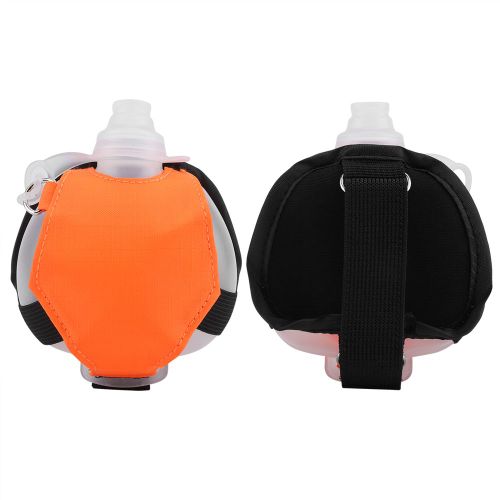 Hjlian Bouteille D'eau Reglable En Silicone De 200 Ml Pour Le Sport Et La Course A Pied (Orange)