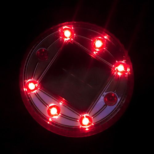 Hjlian Lampe De Jardin Solaire D'exterieur Etanche A 6 Led, Eclairage De Jardin Domestique, Rouge