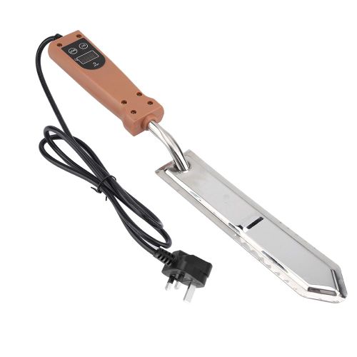 HJLIAN Couteau electrique a desoperculer le miel en acier inoxydable, grattoir, outil d'apiculture 22 V (prise britannique)