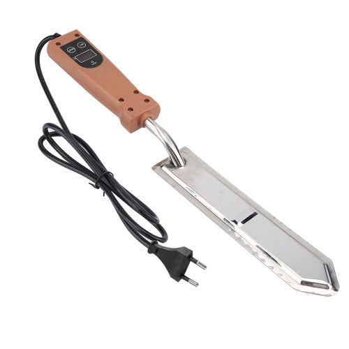 HJLIAN Couteau electrique a desoperculer le miel en acier inoxydable, grattoir, outil d'apiculture 220 V (prise UE)