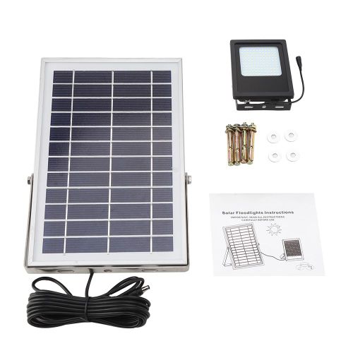 Hjlian Projecteur Solaire Etanche 6 V 6 W 120 Led Pour Jardin, Allee, Avec Fixations (Blanc Naturel)