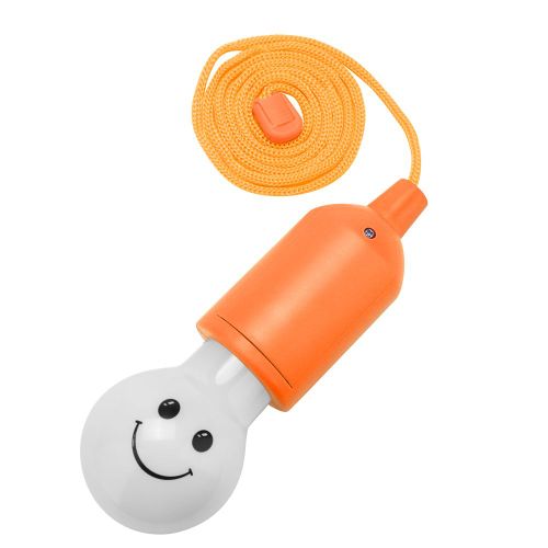 Hjlian Ampoule Led 0,2 W Avec Cordon De Traction, Lampe De Camping Portable Pour Jardin, Decoration Exterieure De La Maison, Orange