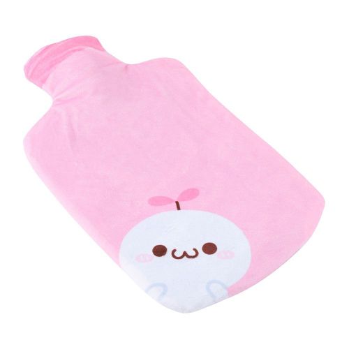 HJLIAN Chauffe-mains en PVC epais avec housse lavable en peluche douce (rose)