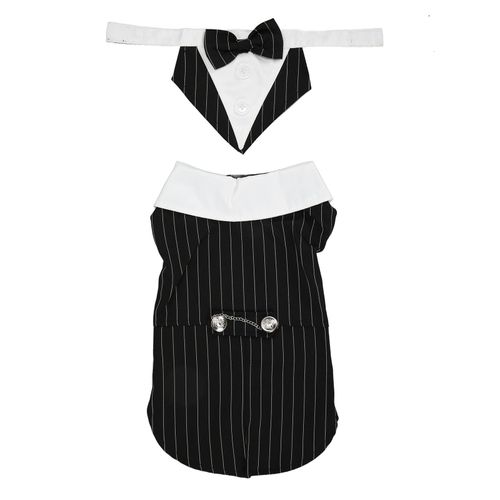 Hjlian Costume De Mariage Pour Animaux De Compagnie, Elegant Et Classique, A Rayures Verticales, Pour Mariage, Halloween, Fete D'anniversaire, Taille L