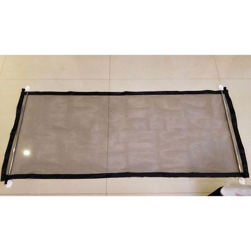 Hjlian Barriere De Securite Pour Animaux De Compagnie, Portable, Pliable Et Respirante, En Maille, Pour Escaliers, Portes, Couloirs, Rampes, Noir. Dimensions : Environ 110 X 72 Cm (S).