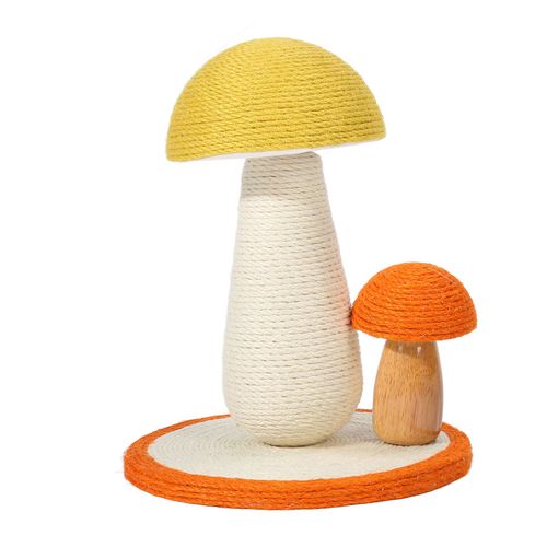 Hjlian Arbre A Chat Interactif En Sisal En Forme De Champignon Pour Chat, Ideal Pour L'interieur