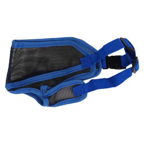 Hjlian Museliere Pour Chien A Museau Court, Reglable, Respirante, Anti-Morsure, En Maille, Pour Bouledogue, Shar Pei, Chihuahua, Bleu, Taille M