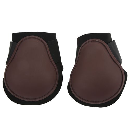 Hjlian 1 Paire De Guetres De Tendon Pour Chevaux, Souples, Antiderapantes, Faciles A Coller, Protege-Boulets Pour Chevaux, Pattes Arriere Marron, Taille L
