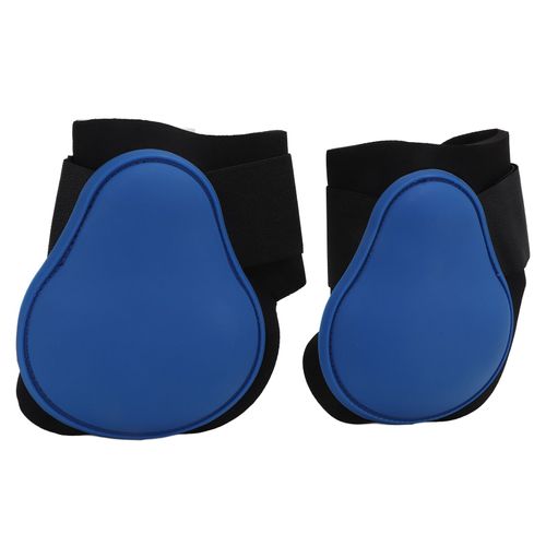 Hjlian 1 Paire De Guetres De Tendon Pour Chevaux, Souples, Antiderapantes, Faciles A Coller, Coque En Pu, Pour Pattes Arriere Bleues, Taille L