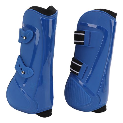Hjlian Guetres De Soutien Pour Pattes Avant De Cheval En Pu Et Neoprene, Protege-Pattes Avant Pour L'entrainement Et Le Saut, Pattes Avant Bleues L