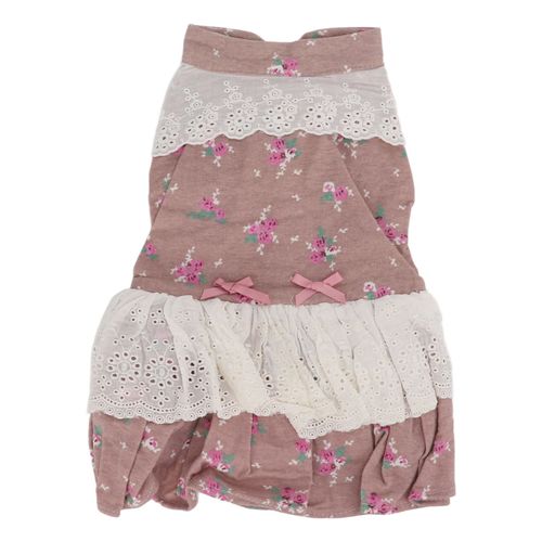 Hjlian Robe D'ete A Fleurs Avec Noud Papillon Pour Chien, Tenue Princesse Pour Petits Animaux, Chiots Et Chats