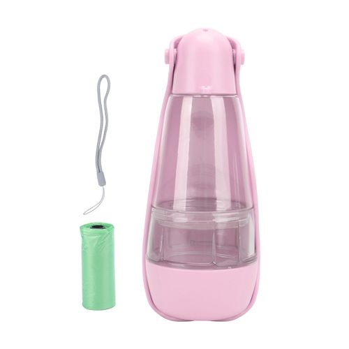 Hjlian Gourde Pour Chien, Gobelet De Voyage Portable Avec Pelle A Dejections Canines Et Sac De Rangement, Rose